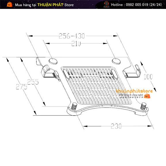 Giá đỡ Laptop , Máy Tính Bảng 10 - 17 Inch DA1 - Sản Phẩm Chưa Bao Gồm Tay Đỡ