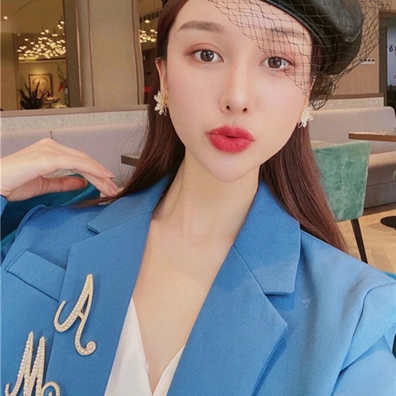 Ghim Cài Áo Hình Chữ Cái Đính Ngọc Trai Giả Thời Trang Cho Nữ