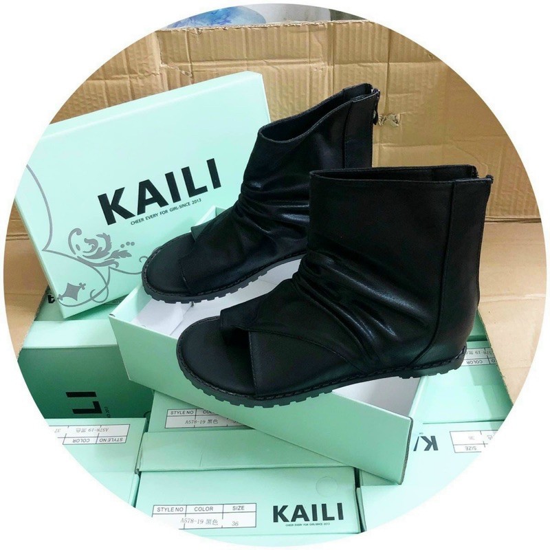 BOOTS KALI CỔ CAO XỎ NGÓN FULLBOX