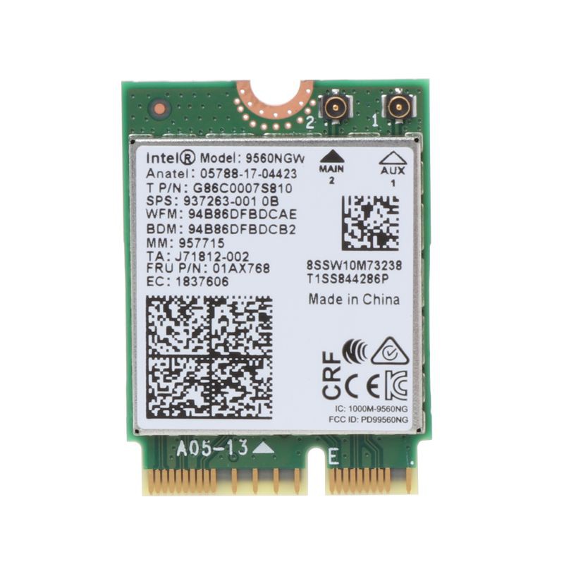 Card Wifi Không Dây Xinp 1730m Intel 9560ngw-ac Ngff M.2 Cnvio Bluetooth 5.0