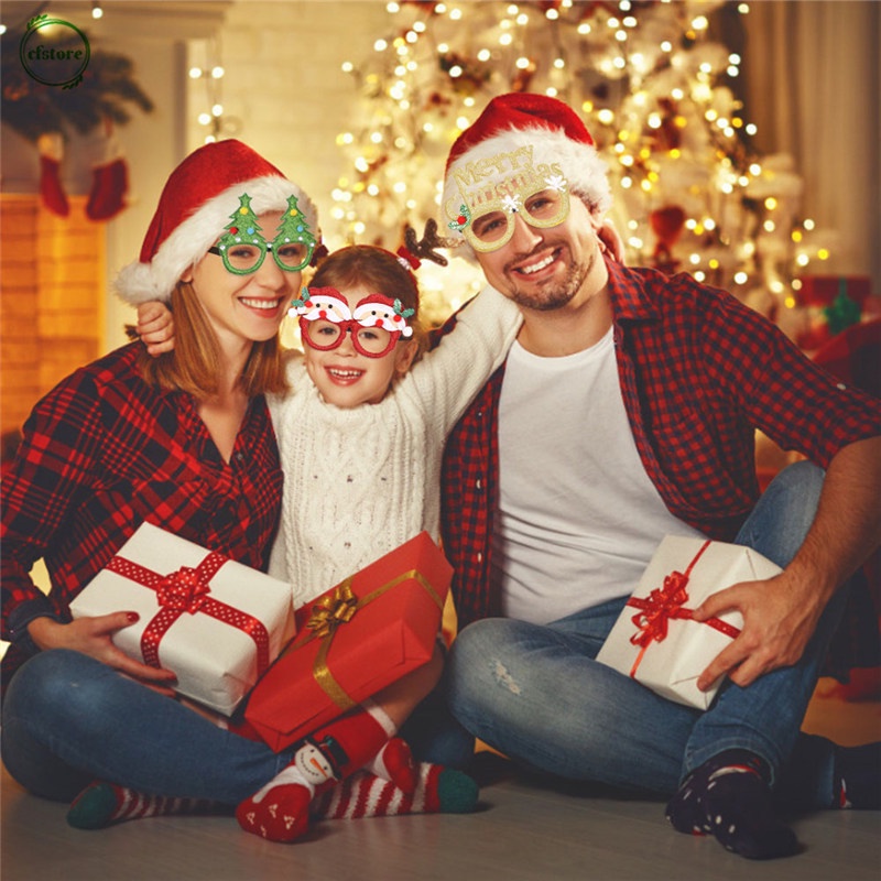 Mắt kính họa tiết giáng sinh dễ thương bắt mắt sành điệu