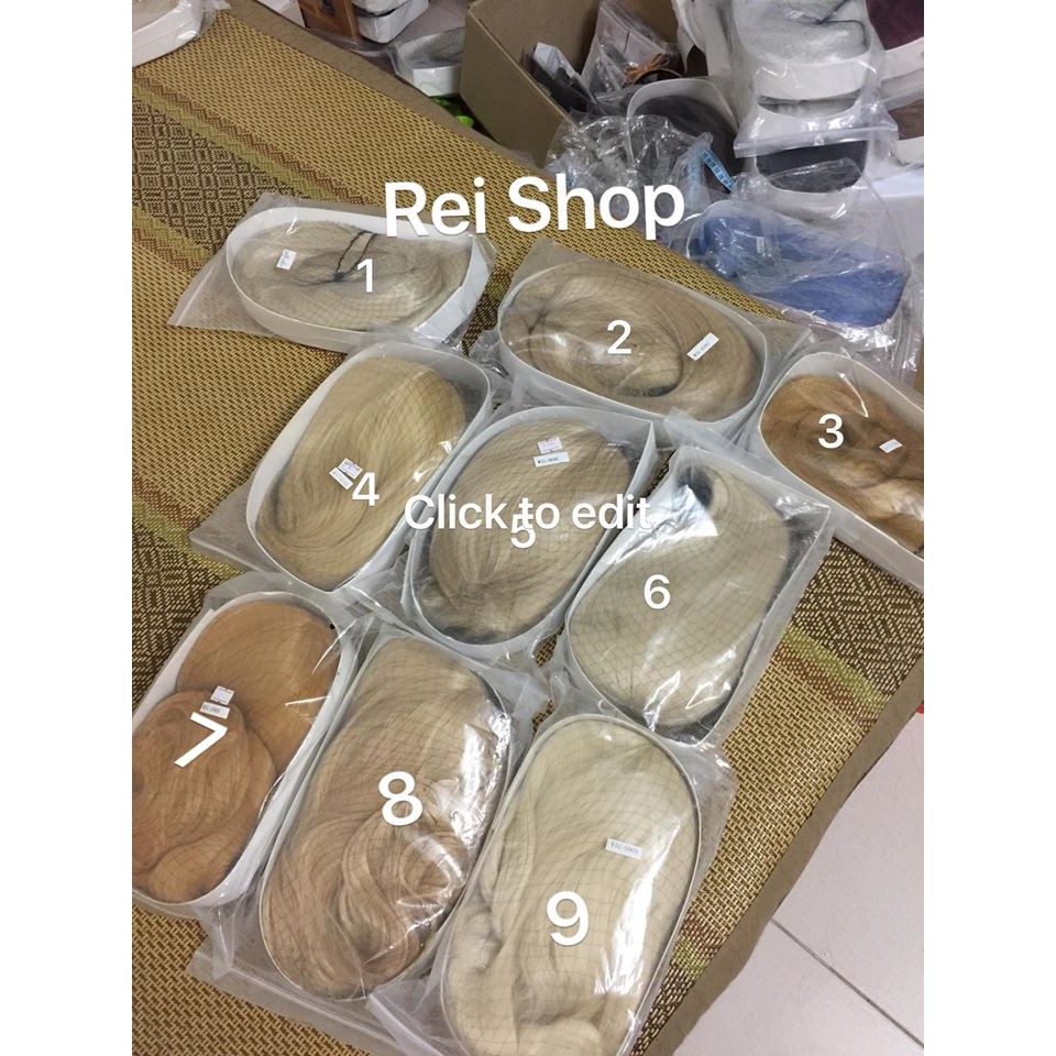 Wig cosplay màu vàng cơ bản lưới hoa chịu nhiệt - Tóc giả hóa trang màu vàng