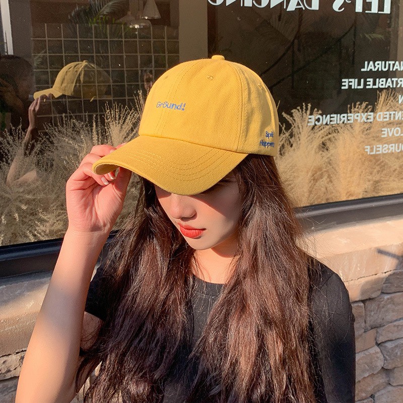 Mũ Lưỡi Trai Vải Cotton Thêu Chữ Thời Trang Unisex Mùa Xuân 2021