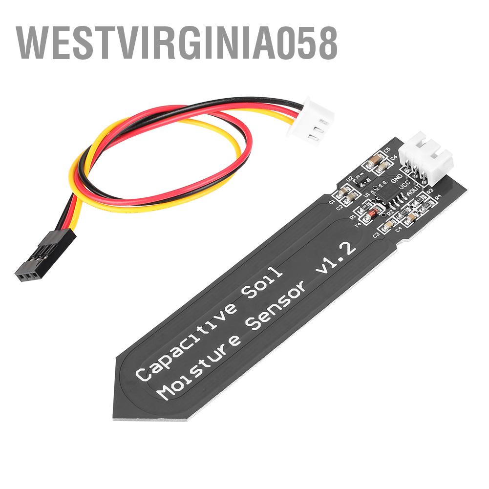 Westvirginia058 Capacitive Type Soil Moisture Sensor Corrosion Resistant Wide Voltage Work Module With Cable
