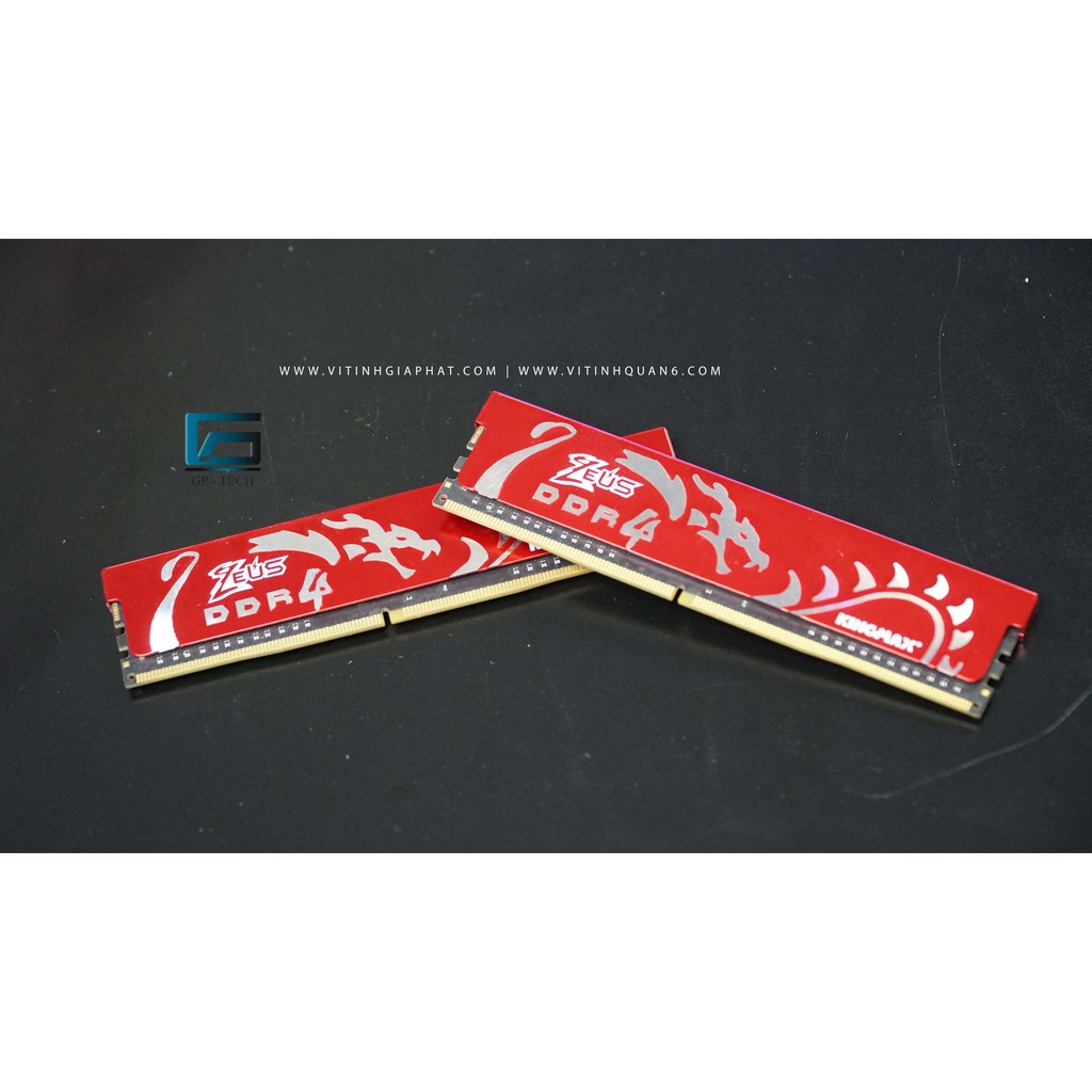 [Mã 254ELSALE giảm 7% đơn 300K] Bộ nhớ DDR4 Kingmax 4G - 8G (2400) ZEUS Dragon Heatsink Đỏ