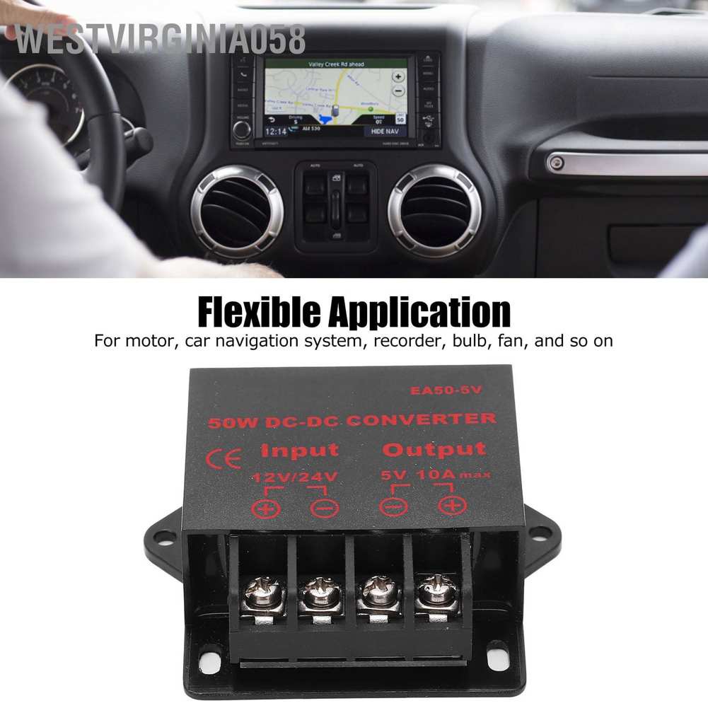 Hot DealsMotor Recorder EA50‑5V Voltage Regulator, Converter Adapter DC 24V 12V to 5V 10A Spot ExpressWestvirginia058