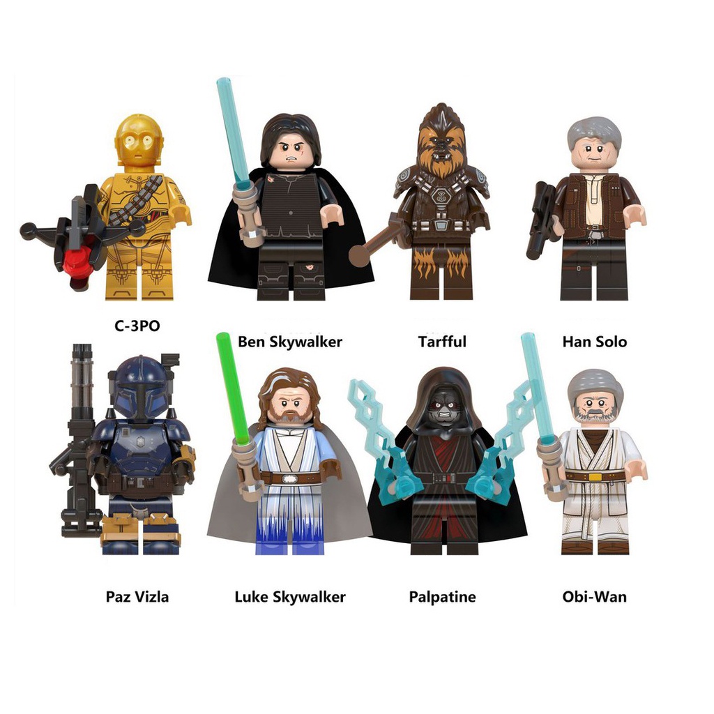 Bộ 8 nhân vật minifigures Star Wars WM6091