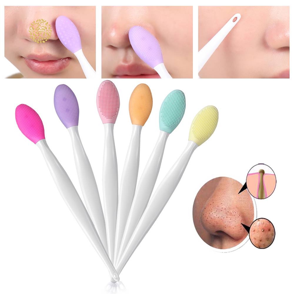 Bàn chải silicone rửa mặt tẩy tế bào chết loại bỏ mụn đầu đen cầm tay mềm mại YR