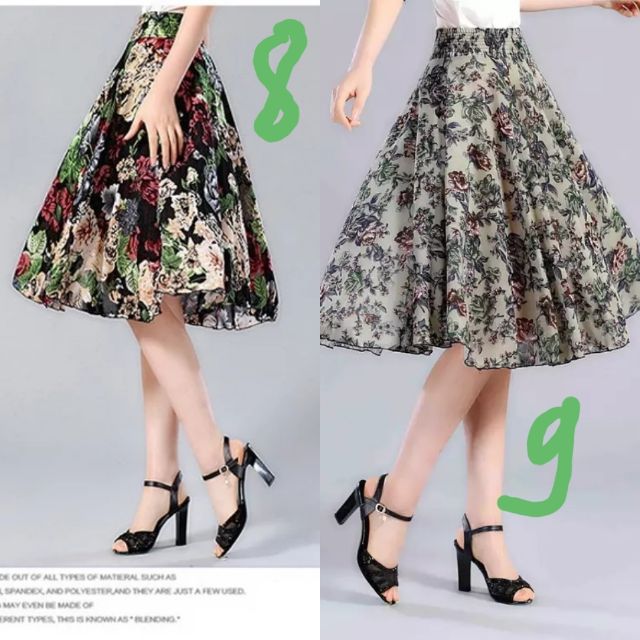 Chân váy xòe dài nhiều mẫu