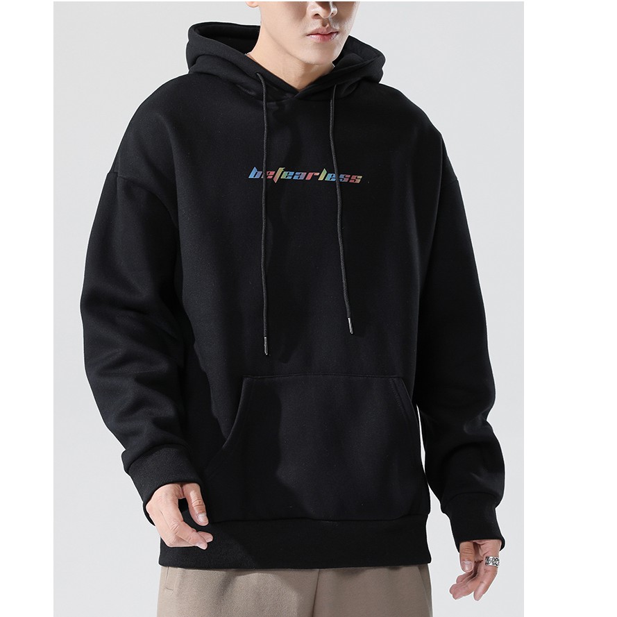 Áo Hoodie Phản Quang Hefearless Unisex phong cách Hàn Quốc cá tính, Chất nỉ bồng đẹp mã HD90 - Quà tặng ngẫu nhiên