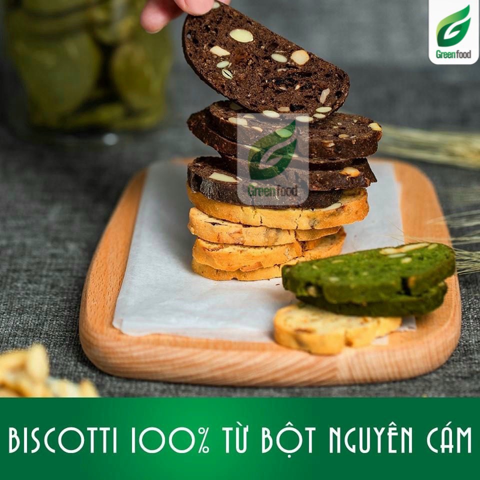 Bánh BISCOTTI GreenFood 5 vị nguyên cám KHÔNG ĐƯỜNG dành cho người ăn kiêng, giảm cân, tiểu đường | BigBuy360 - bigbuy360.vn