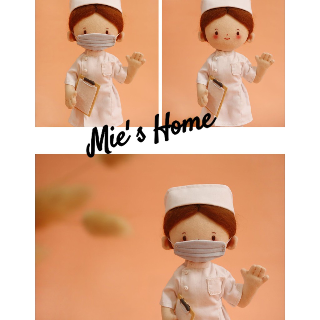 BỘ KIT THÊU TAY DIY BÚP BÊ BÁC SĨ- Y TÁ NHIỀU MẪU/ DIY GÓI NGUYÊN LIỆU TỰ LÀM DOLL SÁNG TẠO/ MIE HANDMADE