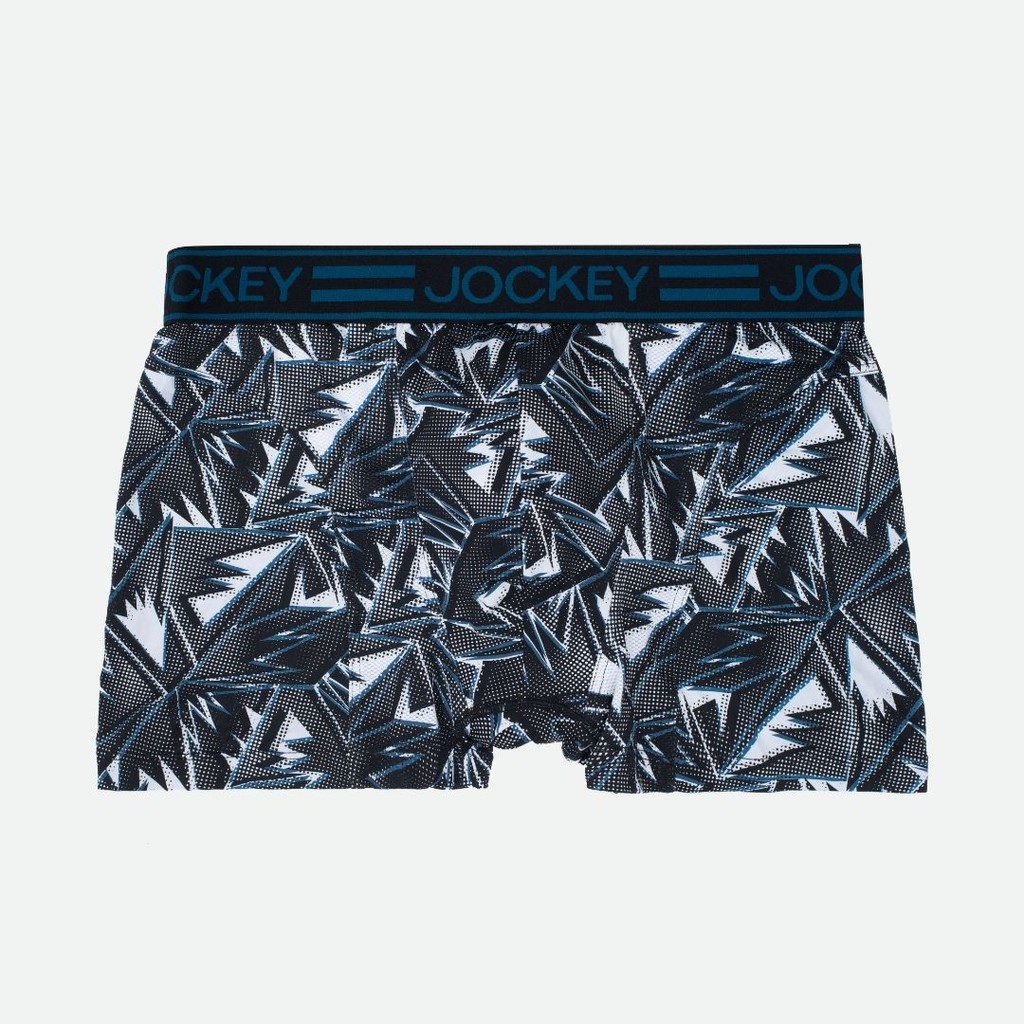 Quần Lót Nam Jockey Dáng Trunk Boxer Họa Tiết Thun Lạnh Đen In Zigzag Kháng Khuẩn Cao Cấp - J7387