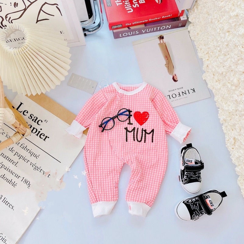 Bộ body liền thân cho bé trai bé gái chất cotton mềm, Bodysuit dài tay thu đông cho bé, quần áo trẻ em