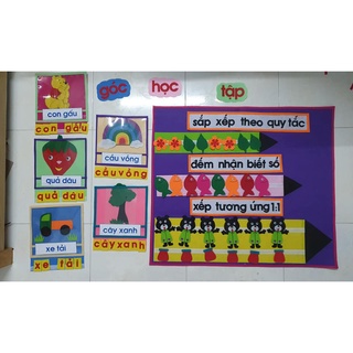 Góc nỉ mầm non - Góc học tập 1 bằng nỉ