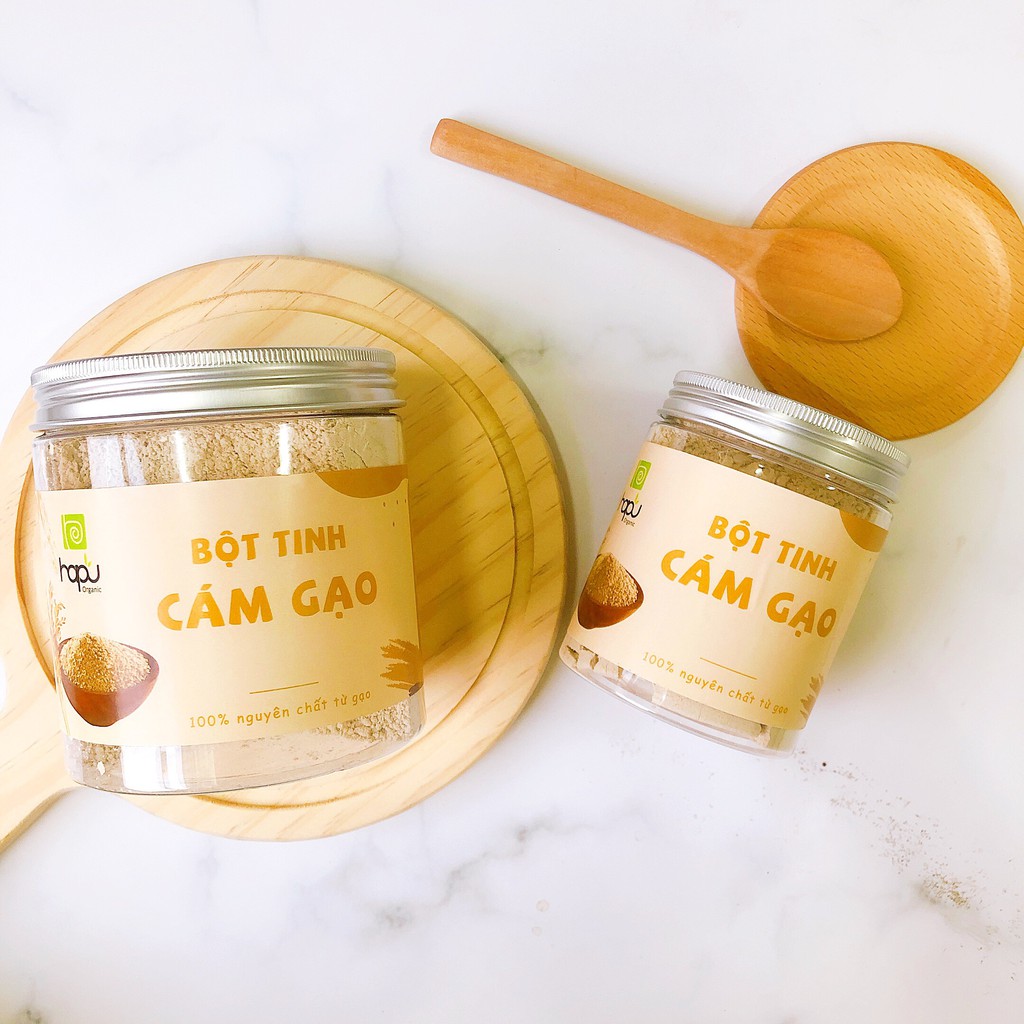 DẠNG HŨ Bột Tinh Cám Gạo Thiên Nhiên HaPu Organic Mặt Nạ Bột Thiên Nhiên Dưỡng Trắng Da 100G