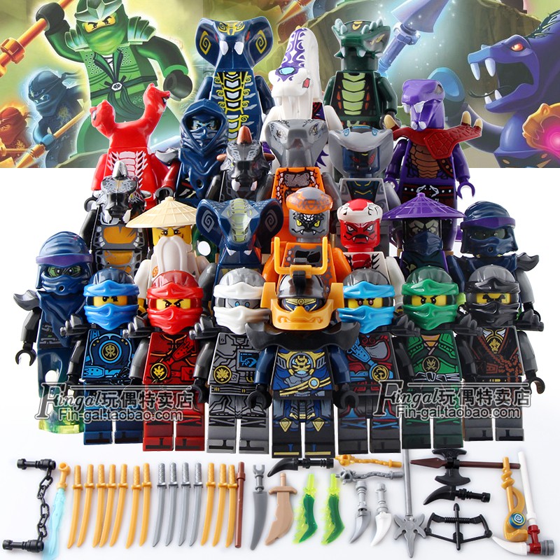 Đồ chơi lắp ráp lego minifigures xếp hình Ninjago trọn bộ 24 nhân vật Ninja ma season phần 5 rắn như hình Lele 31035