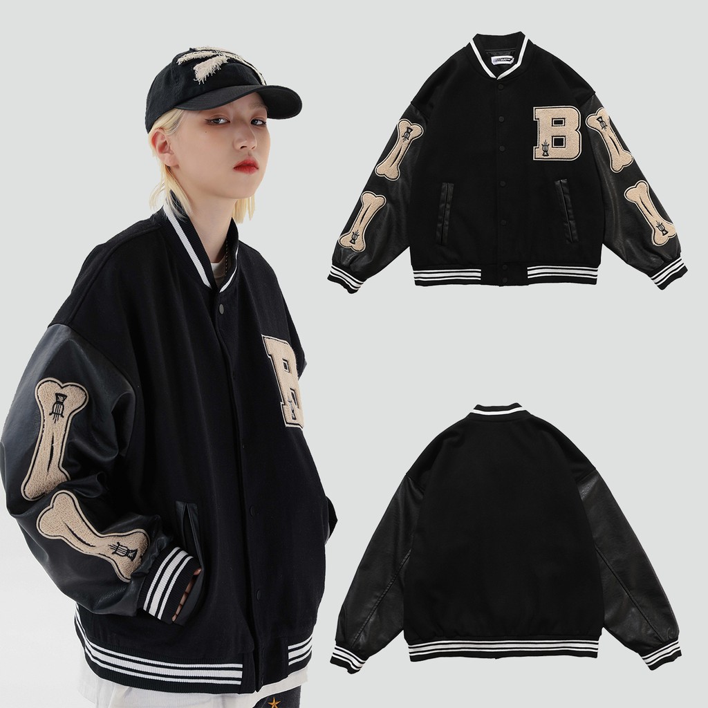 Áo khoác Bomber Made Extreme Bone Varsity