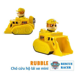 RUBBLE ☘️ Chó cứu hộ lái xe xúc mini màu vàng - Rescue Racer - Những chú chó cứu hộ Paw Patrol