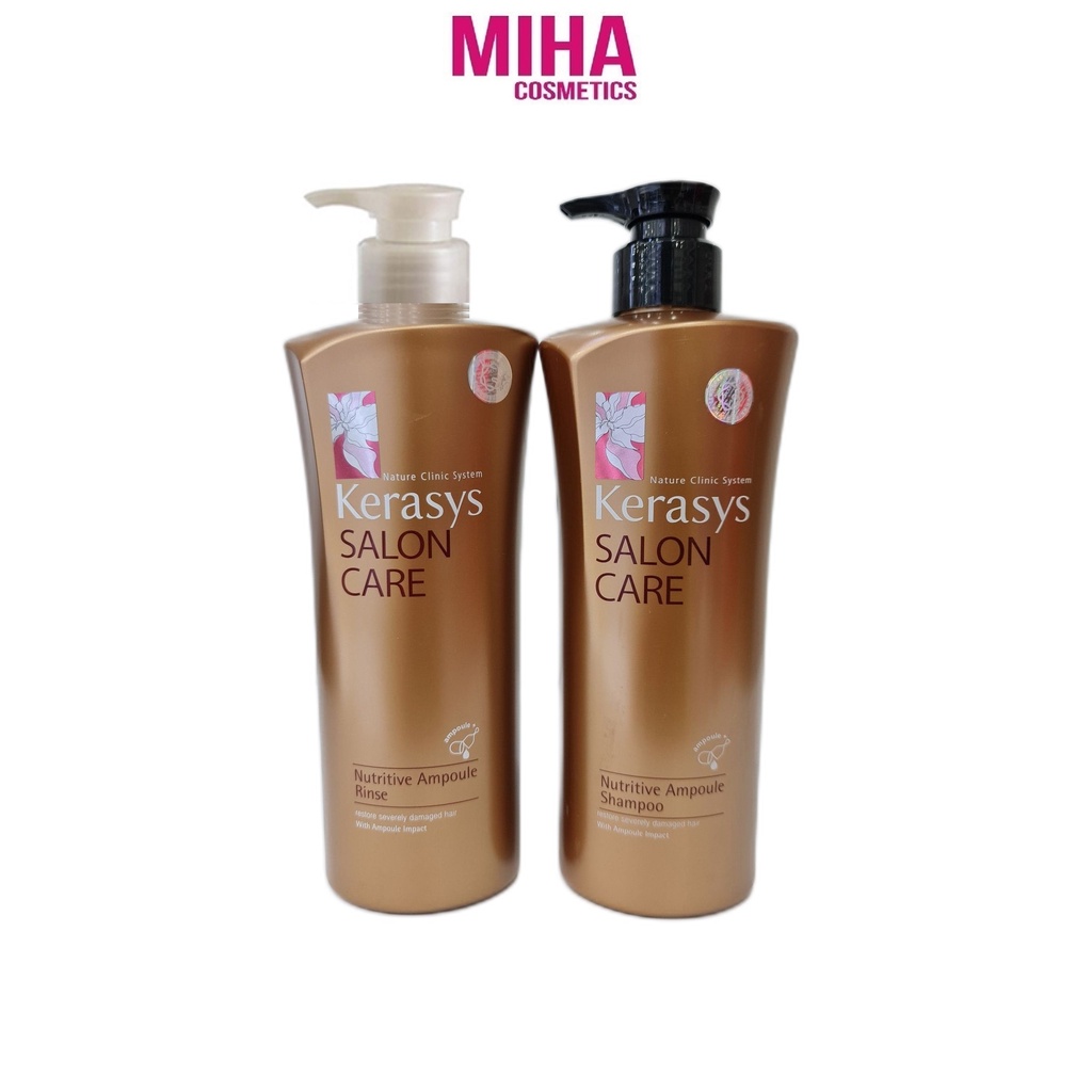Dầu Gội Hoặc Dầu Xả Phục Hồi Tóc Hư Tổn Kerasys Salon Care 600g Hàn Quốc