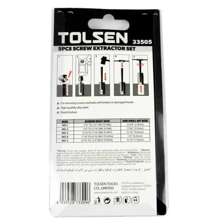 Bộ mũi khoan ốc gãy Tolsen 33505