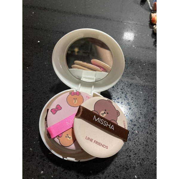 Bông mút, chổi trang điểm, dụng cụ trang điểm vệ sinh tai Gấu Thỏ Brown Cony Choco Line