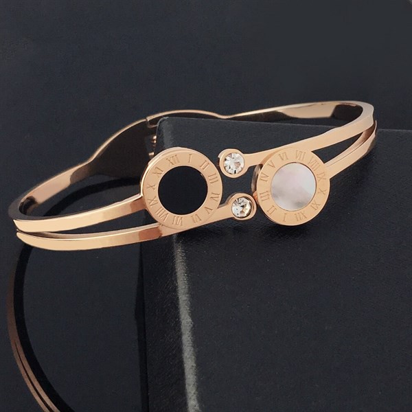 Vòng Tay Mạ Kim Loại Titanium Cá Tính Hot Trend Shell Love Roma Time Brand Fashion Jewelry Cuff Love Bracelet Bangles | BigBuy360 - bigbuy360.vn