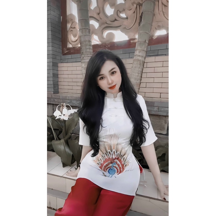 Đồ lam đi chùa Mẫu Thêu Công Vải Satin Nhung cao cấp