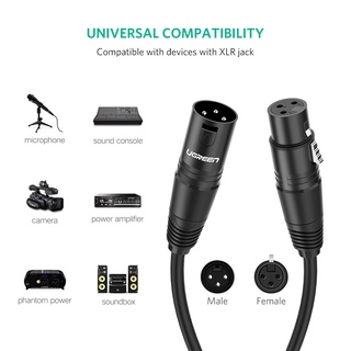 Cáp XLR UGREEN 20714 20713 20716 AV130 (Cáp Canon nối dài MICRO,Male to Female)