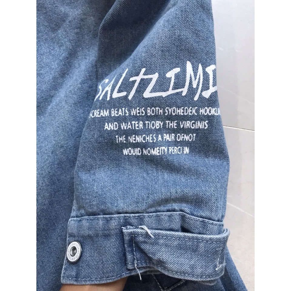 Áo khoác jean nam nữ có mũ sau jean form rộng màu xám xanh cực đẹp size M-L-XL CHI26 | BigBuy360 - bigbuy360.vn
