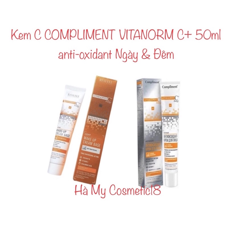 Kem C COMPLIMENT VITANORM C+ 50ml anti-oxidant Ngày &amp; Đêm