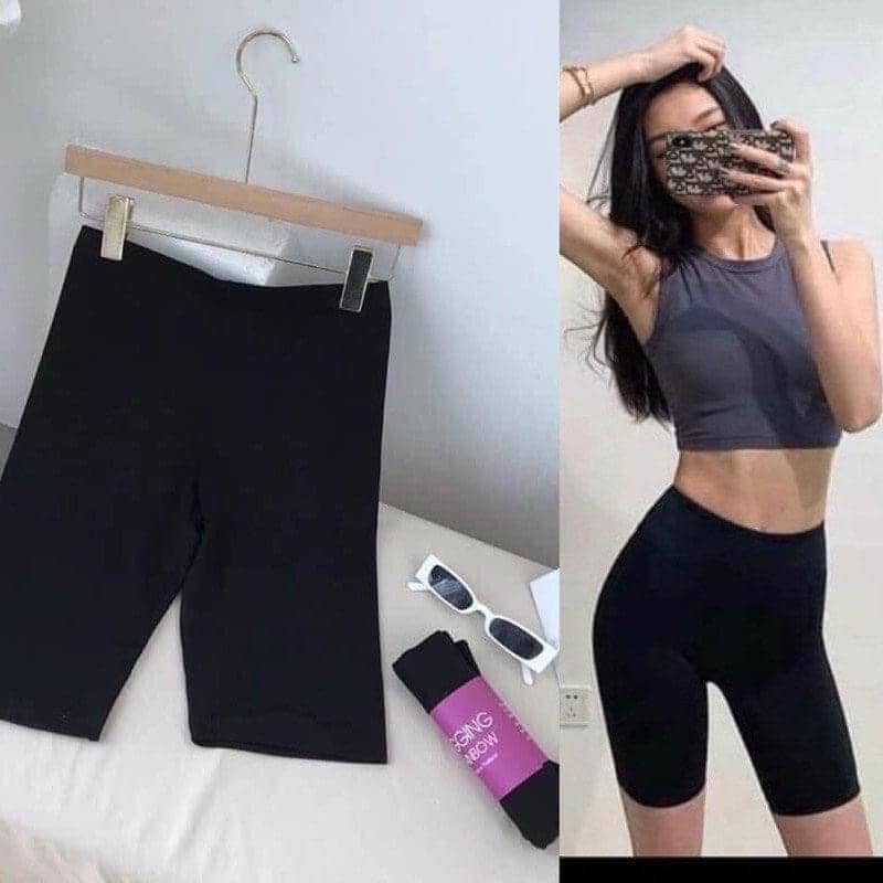 Quần legging lửng thái💥Quần legging ngố đùi thái cạp chun siêu mịn💥kèm ảnh thật trải sàn