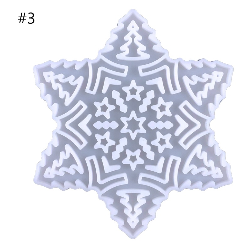 Khuôn Silicone Hình Bông Tuyết Làm Móc Khóa DIY