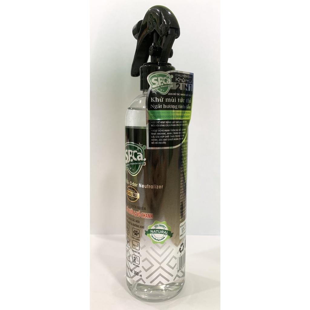 Xịt Khử Mùi Đa Năng SPCa Chiết xuất Vỏ Cam, Vỏ Bưởi 360mL - CHÍNH HÃNG