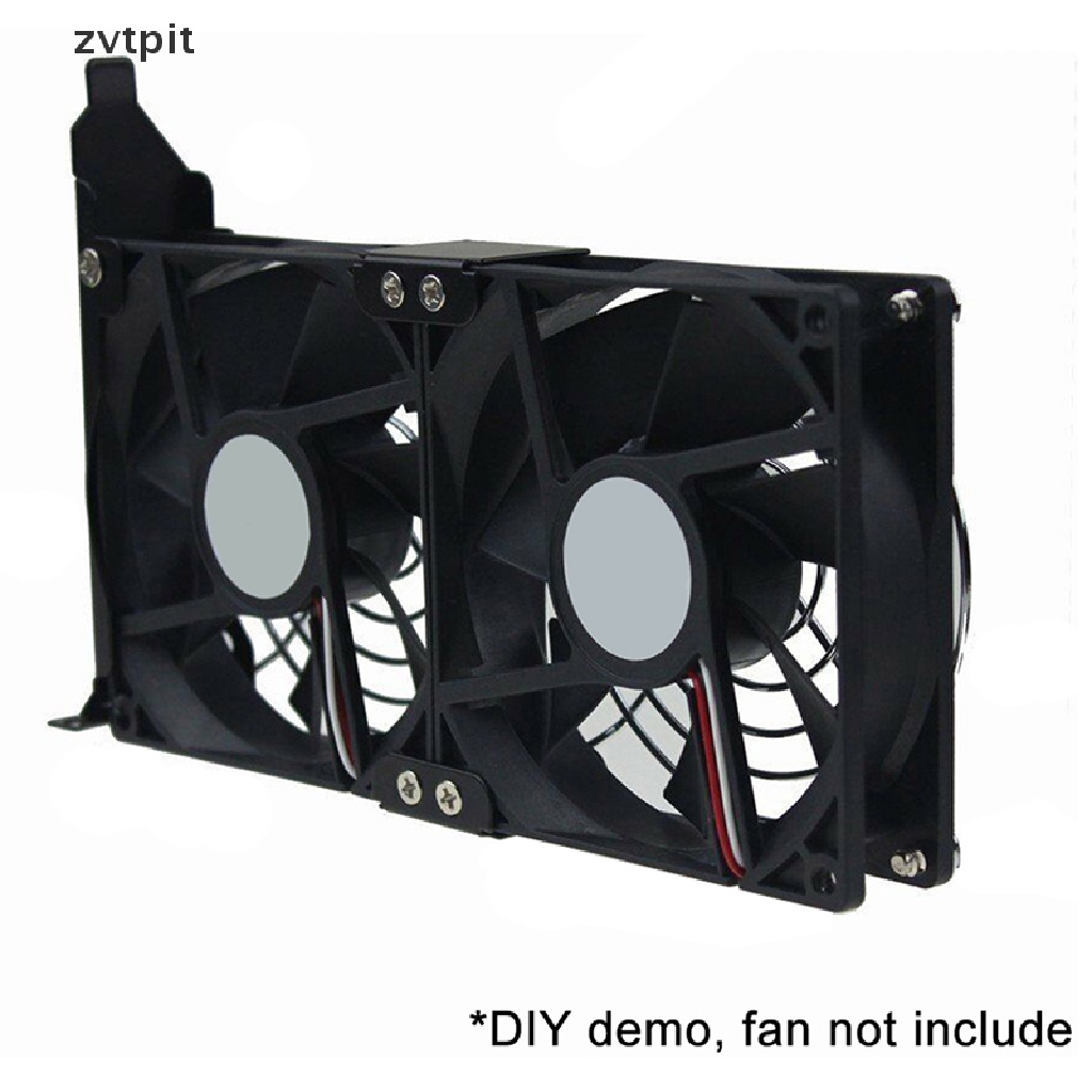 [ZVPT] Cooling Fan Grill Case DIY Dual PCI Cooler 8/9cm for PC Graphics Card Computer 
 DSF