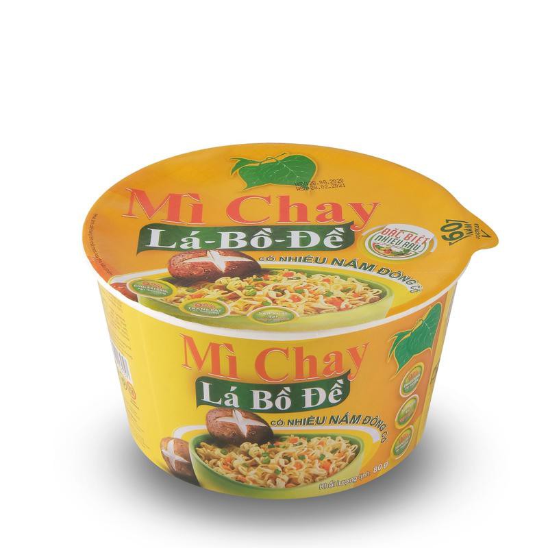 Mì chay lá bồ đề tô - Nhiều rau củ (6 tô/thùng) - Vegetable Instant Noodle Bowl (Pack of 6)