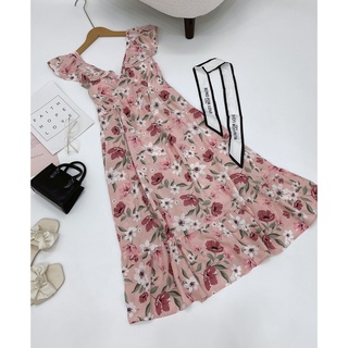 Đầm Maxi chất tole lanh