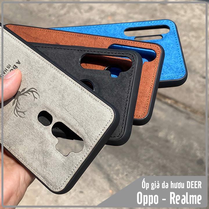 Ốp lưng giả da con hươu DEER cho dòng máy Oppo A9  - A5  / Realme 7 -7i - 7 Pro - 6 - 6 Pro - 5 - 5i - 5S.