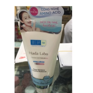 Kem rửa mặt dưỡng ẩm tối ưu Hada labo trắng