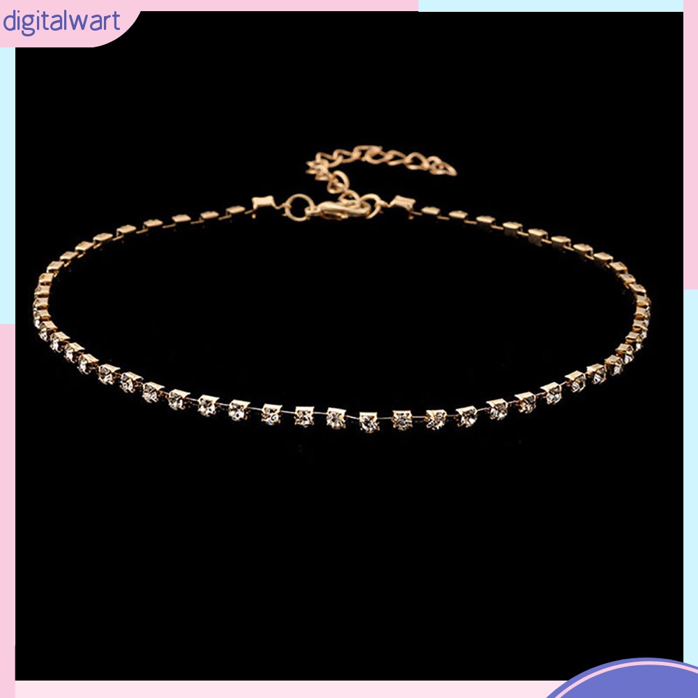 Vòng cổ choker đính đá quý nhân tạo lấp lánh sang trọng thời trang dành cho nữ