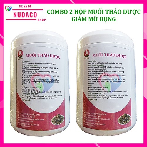 COMBO HAI HỘP MUỐI THÀO DƯỢC GIẢM MỠ BỤNG, GIẢM ĐAU MỎI TẶNG TÚI CHƯỜM MUỐI NUDACO