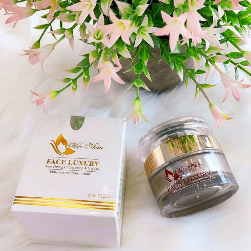 Kem Face Luxury Mộc Nhân Chống Nắng Dưỡng Trắng Da Sau Tái Tạo
