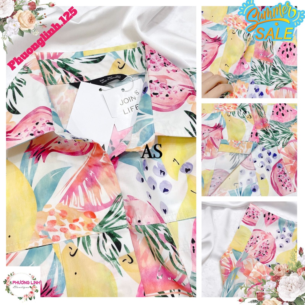 [Mã FAMARAL1 giảm 10K đơn 50K] ÁO HOA ZR CROP CỰC HOT