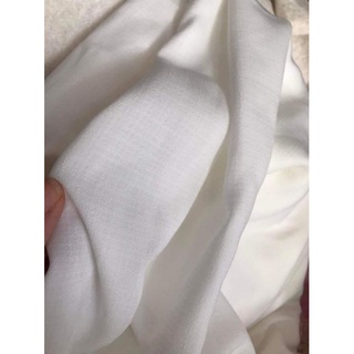 vải lụa dệt xô trắng