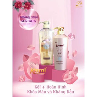 Dầu cặp Kami - Trị gầu, khóa màu kháng dầu, chống rụng tóc