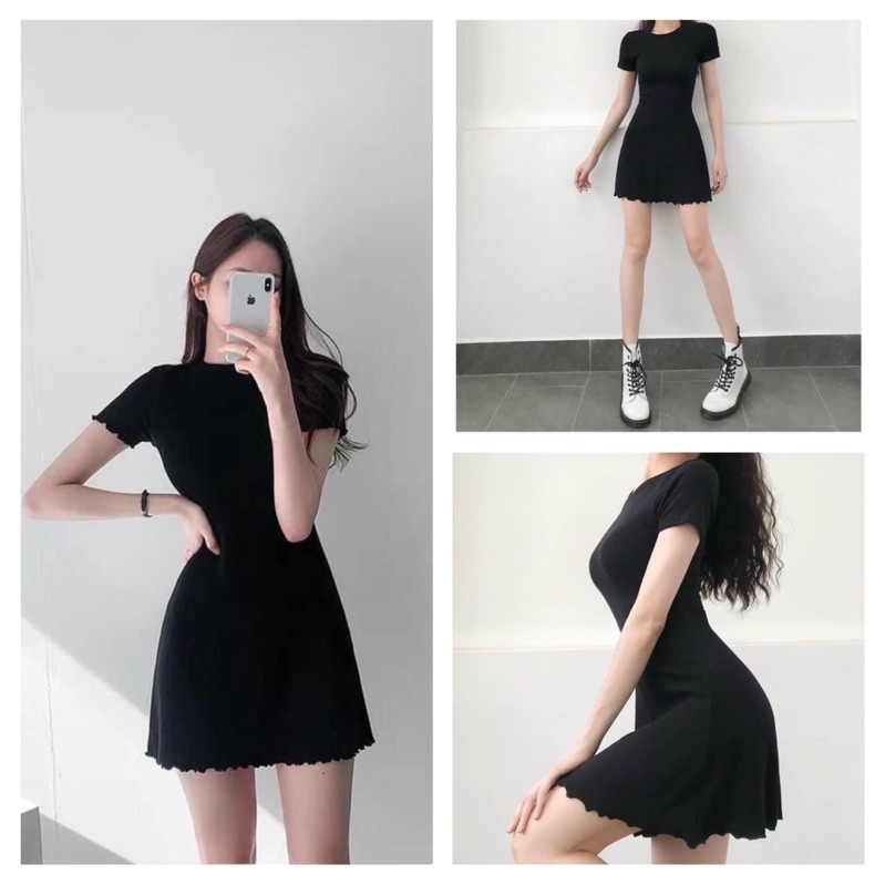 🦋MUA 1 TẶNG 1 🦋 VÁY ĐẸP 🦋 ĐẦM ĐẸP DÁNG ÔM BODY THUN CỘC TAY🦋