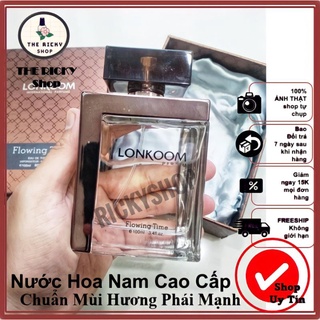 Nước hoa nam chính hãng lonkoom flowing time 100ml mùi hương nam tính thơm nam lôi cuốn mạnh mẽ