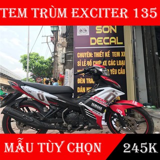 Tem trùm exciter 135 Trắng Đỏ Ohlins Ducati