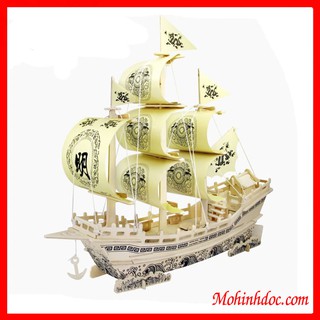 Đồ chơi lắp ráp gỗ 3D Mô hình Thuyền Big Song Merchant Ship