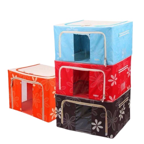 Hộp Vải Đựng Quần Áo, Chăn Màn Khung Thép Gấp Gọn Chịu Lực Cao Cấp